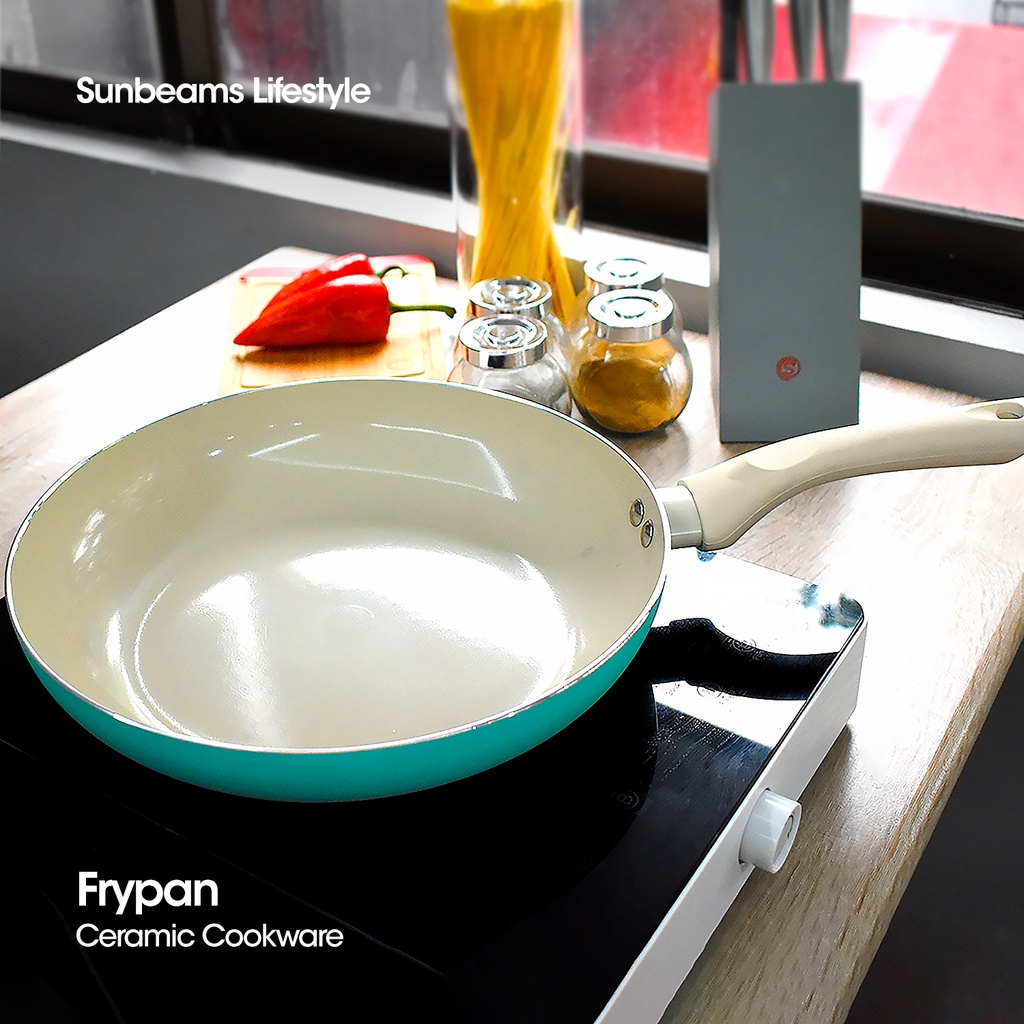 SLIQUE Ceramic Fry Pan Premium Multi Layer Ceramic Coating Shopee