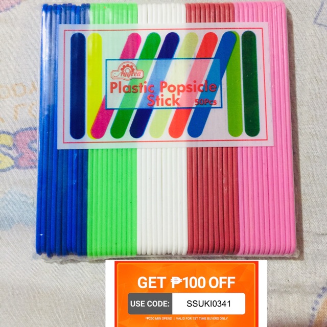 COD*Plastic Popsicle Stick 50 sticks Shopee Philippines