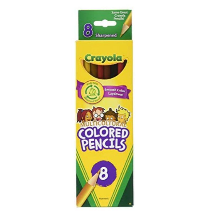 Crayola Multicultural Colored Pencils, 8 ct. Shopee Philippines