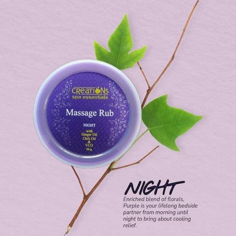 Creations Spa Essentials Massage Rub Night/Lavender Shopee Philippines