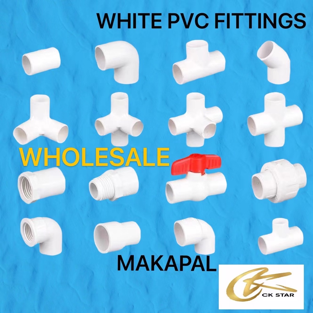 WHOLESALE PVC White Fittings 1/2" 3/4'' 1'' Elbow /Tee /Coupling