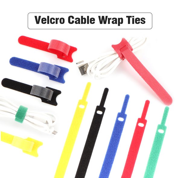 2pcs Velcro Cable Strap, Reusable Velcro Cable Ties Adjustable Cable