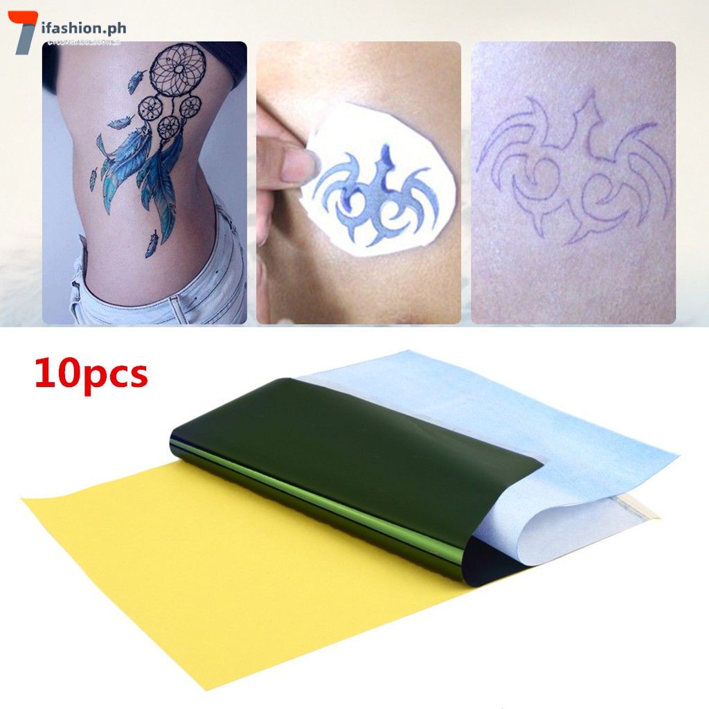 10 pcs Tattoo Transfer Carbon Tracing Copy Body Stencil Shopee