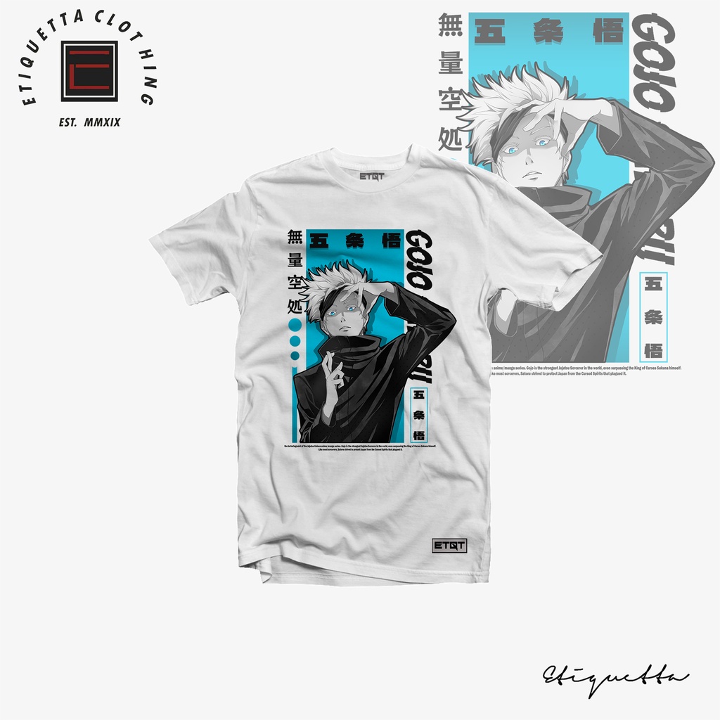 Anime Shirt ETQTCo. Jujutsu Kaisen Satoru Gojo Front Print