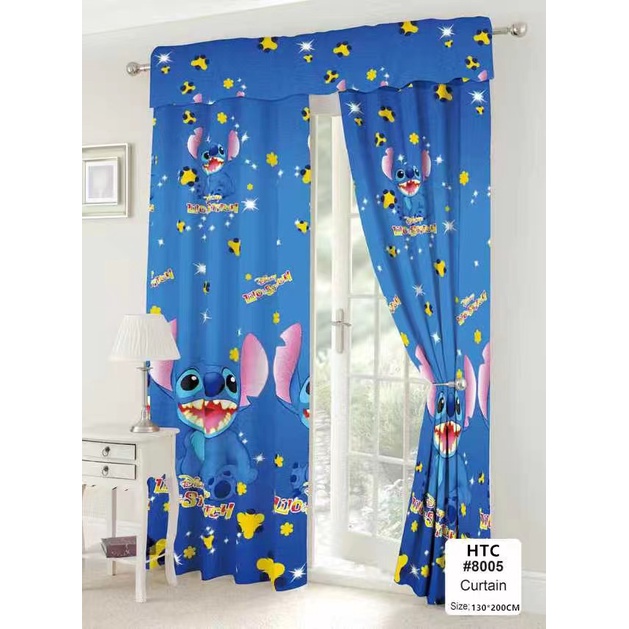 Stitch Curtain New Kurtina Curtains For Window Door 130cm*200cm(1pcs