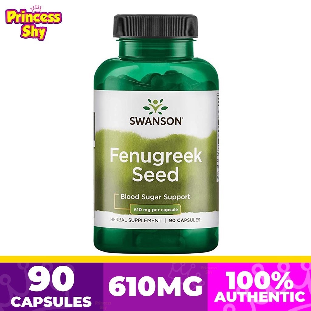 Swanson Fenugreek Seed Blood Sugar Support 610mg 90 capsules Shopee