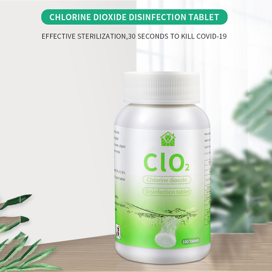 Chlorine Dioxide Disinfectant Tablet 100 Effervescent Disinfectant
