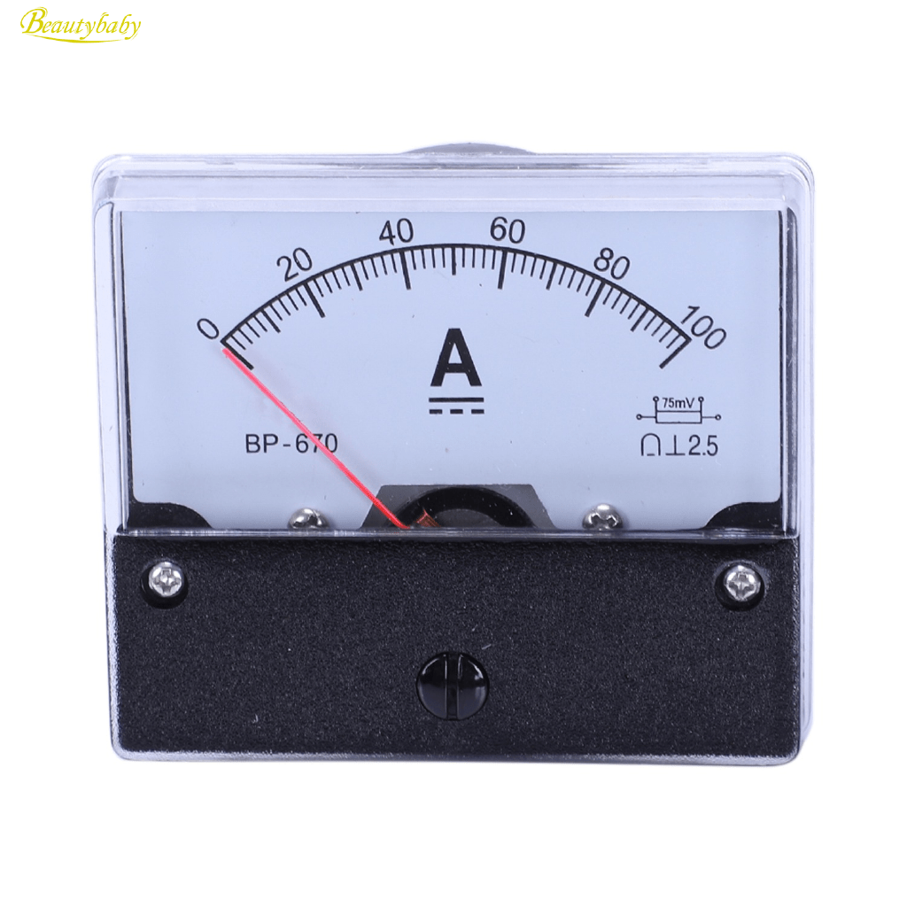 DC 100A Analog Panel Ampere Current Counter Ammeter Meter DH670
