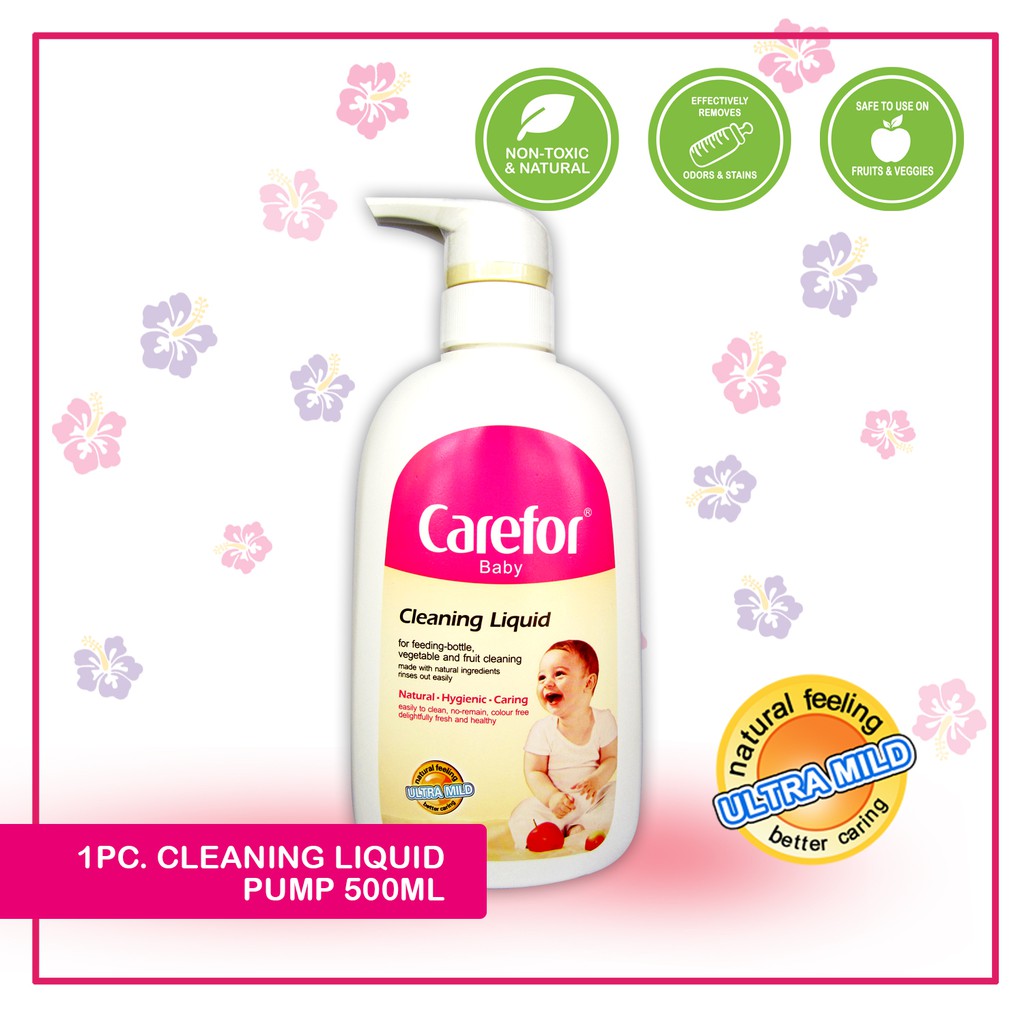 Baby Bottle Cleanser / Baby Cleaning Liquid Pump Type 500ml / Carefor