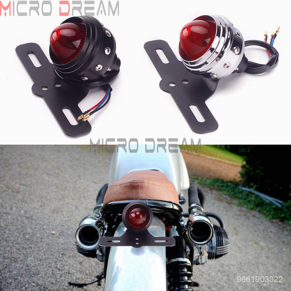 Motorcycle LED Tail Light Brake Stop License Plate Bracket For Harley