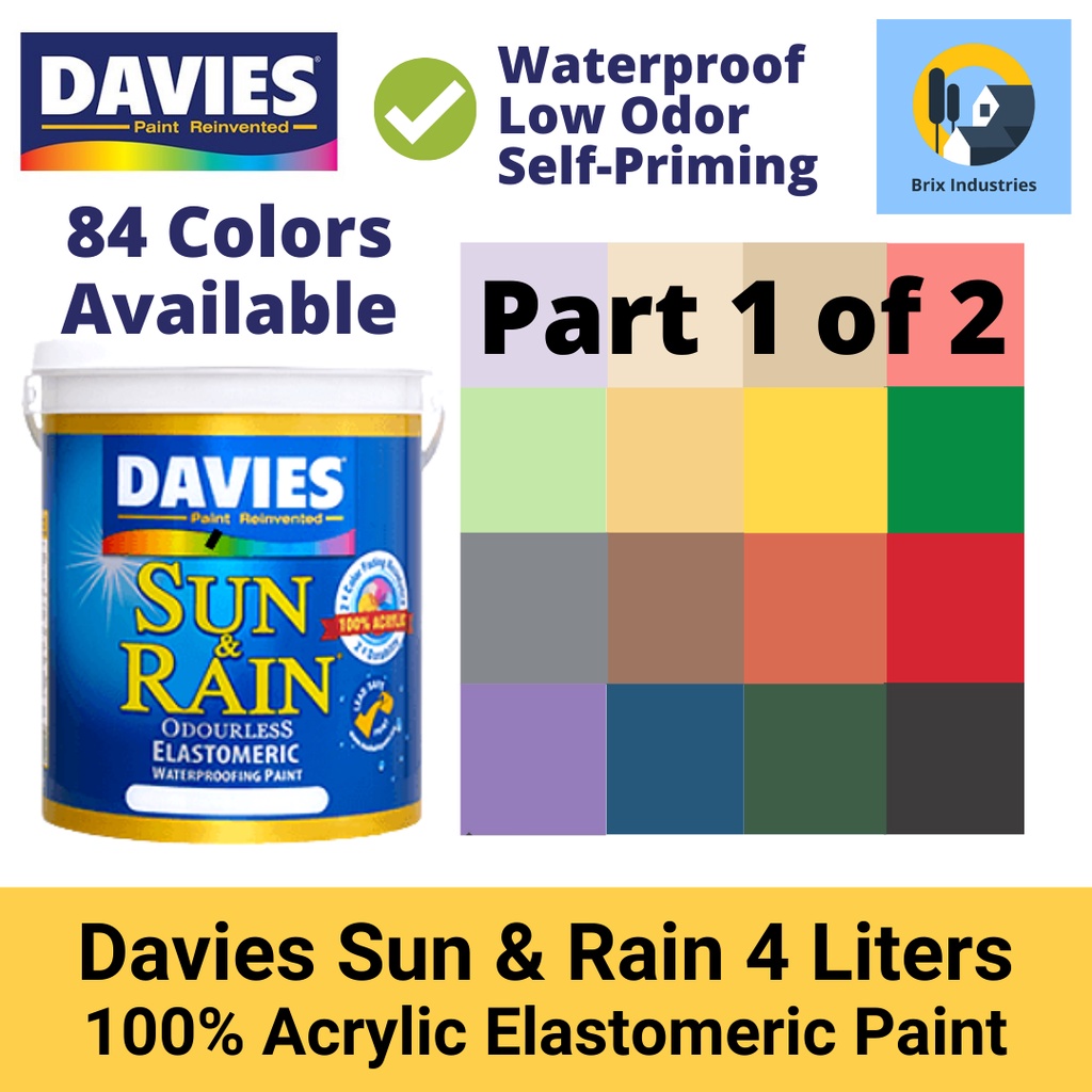 Davies Sun and Rain 4 Liters (Gallon) Elastomeric Paint 100 Acrylic