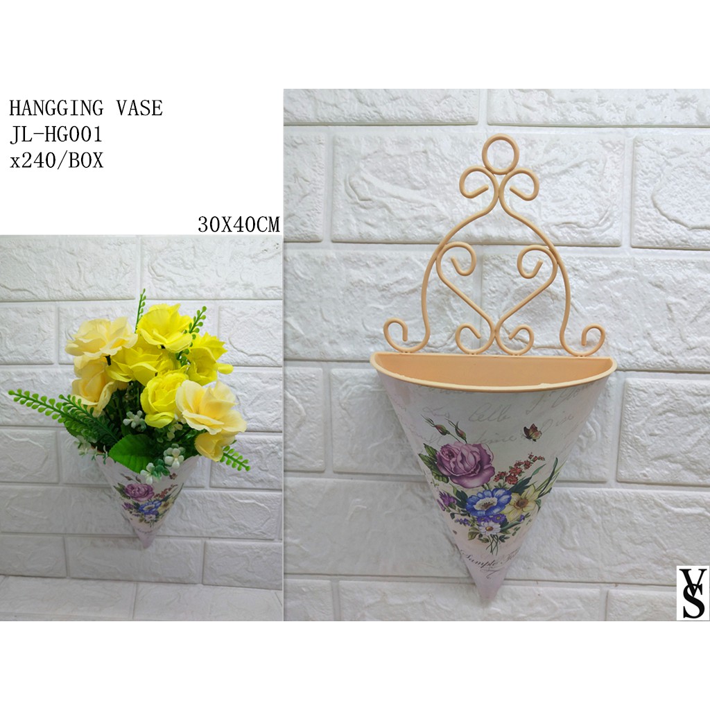 HANGING FLOWER BASKET WALL DECORATIVE VASE Shopee Philippines