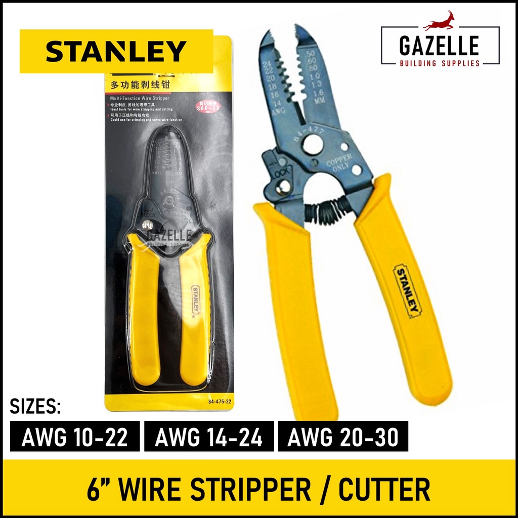 Stanley Wire Stripper Cutter 6" 84475 / 84477 / 84325 Shopee