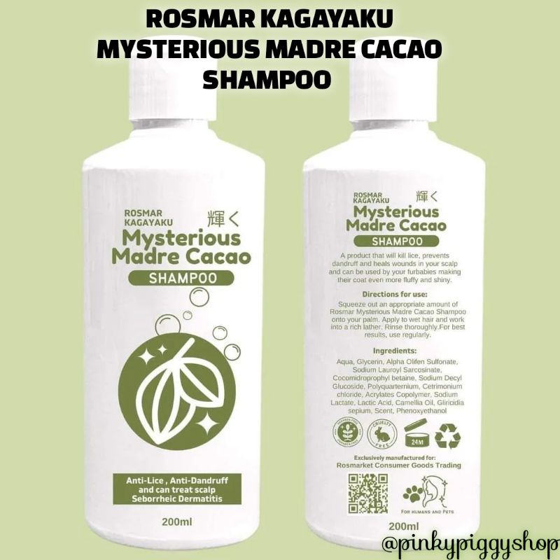 ROSMAR KAGAYAKU MYSTERIOUS MADRE CACAO SHAMPOO Shopee Philippines
