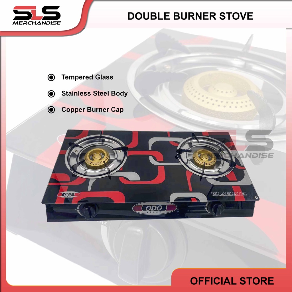 SLS Double Burner Gas Stove Glass Top Gas Stove Heavy Duty High quality with Tempered Glass OS