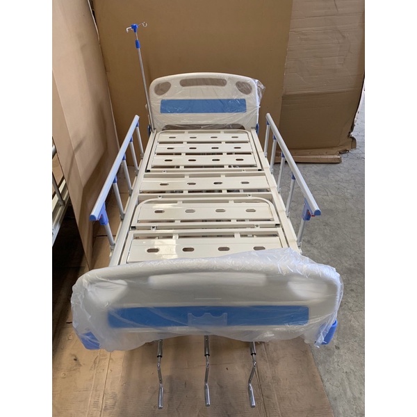 Hospital Bed 3cranks (with leather foam and iv pole) Shopee Philippines
