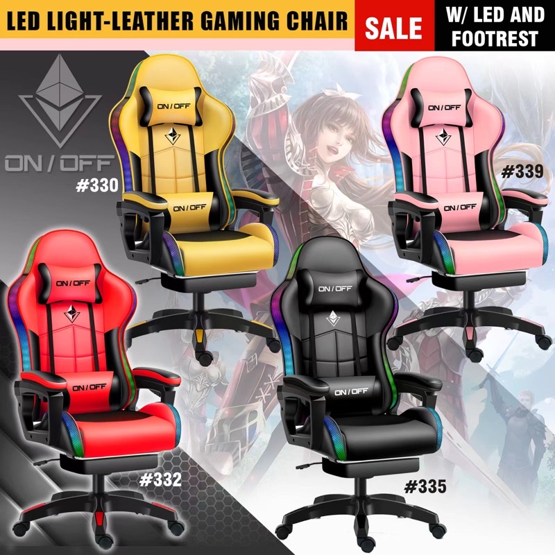 Likeregal Leather Gaming Chair Ergonomic Office Computer Chair High