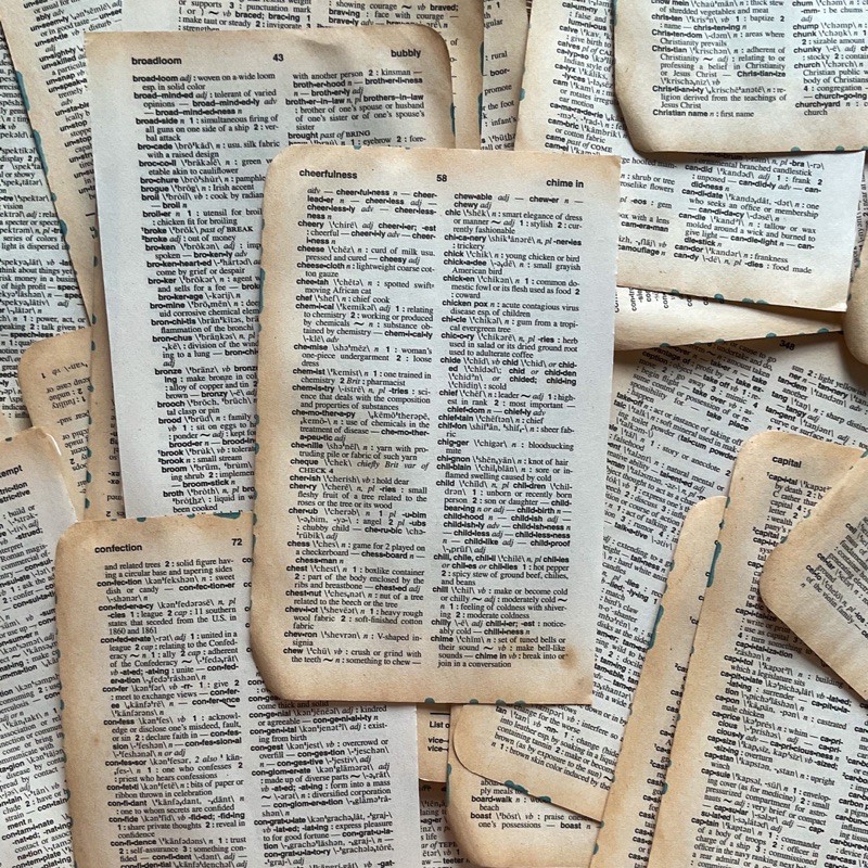 20 pages Old Journal Vintage Paper Pages Dictionary Book Crafting