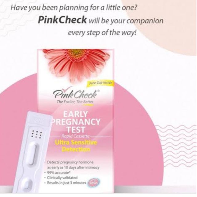 Pink Check Early Pregnancy Test, 2 Pregnancy Tests Shopee Philippines