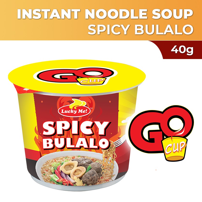 Lucky Me! Go Cup Mini Instant Noodle Soup Spicy Bulalo 40g Shopee
