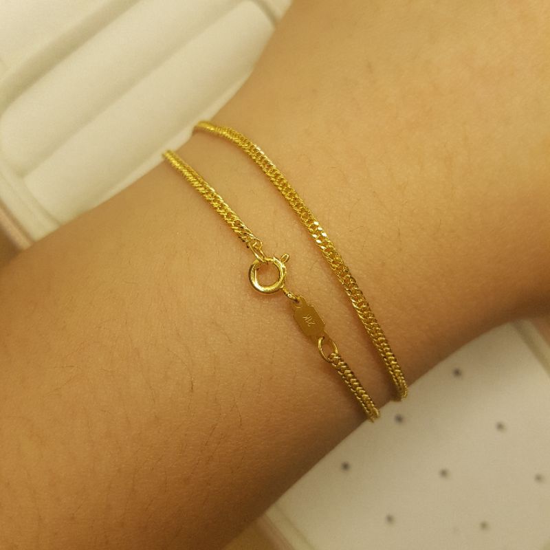 COD PAWNABLE 21K GOLD LIGHTWEIGHT KADENA BRACELET SOLD PER GRAM