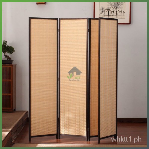 (4/5/6/7/8 panels) Wall Divider Simple screen partition bamboo solid wood folding sliding room