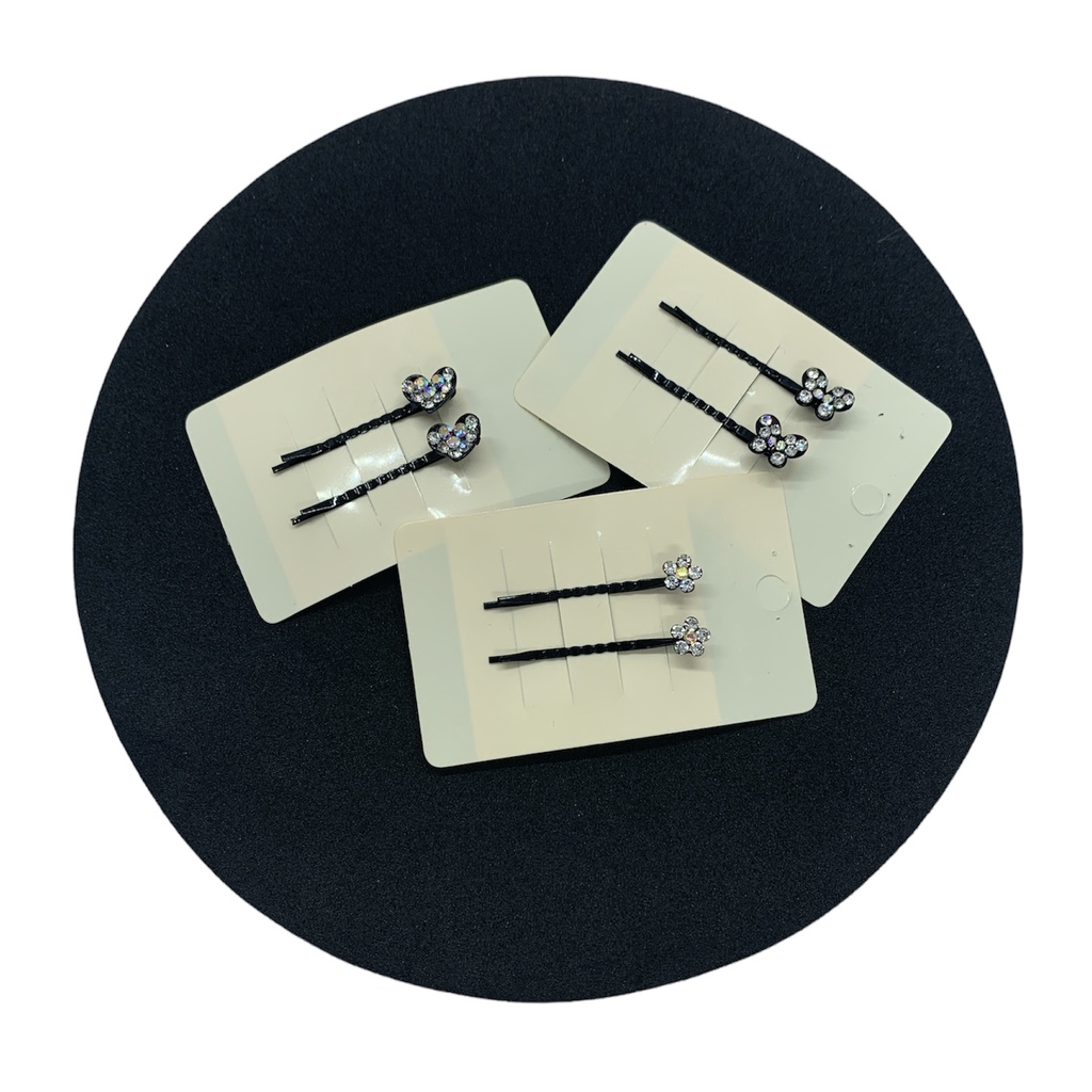 HAIRSTORY Tiny Dainty Hair Bobby Pins with Rhinestones Shopee Philippines