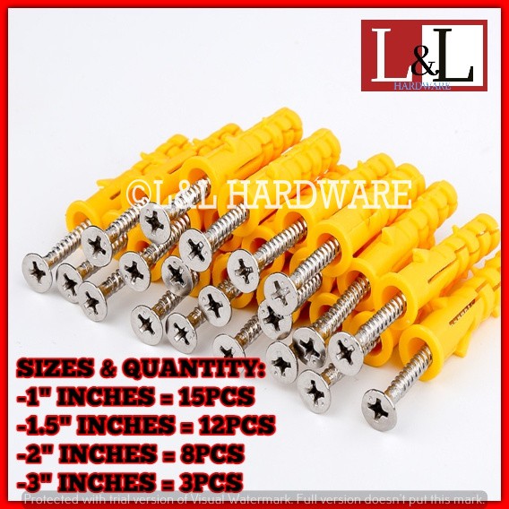 3899 Tox & Screws Set (4 sizes to choose, quantity may varies depending