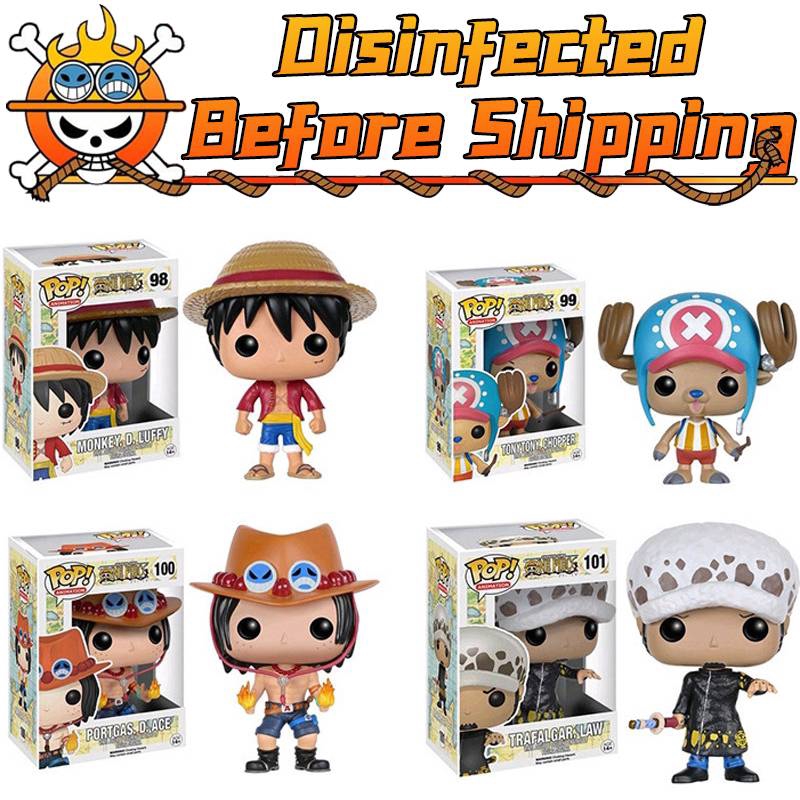 FUNKO POP One Piece Luffy Chopper Ace Law big head doll figure model