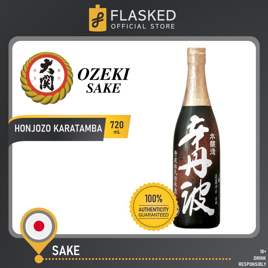 Ozeki Jyosen Honjozo Karatamba Japanese Sake Rice Wine 720mL Shopee