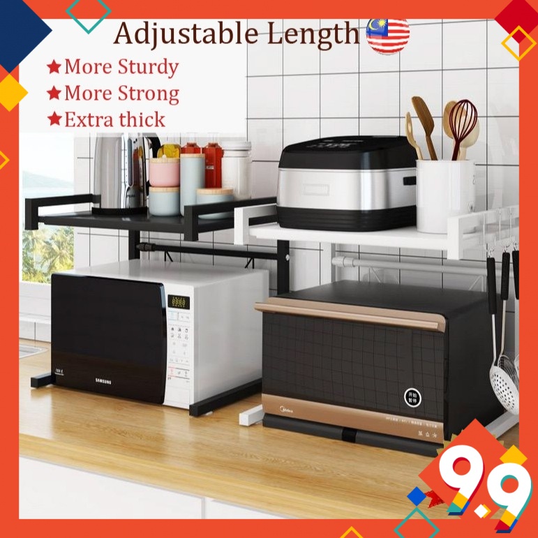 Oven Rack Kitchen Organizer Stainless Steel Microwave Rack Rak Dapur