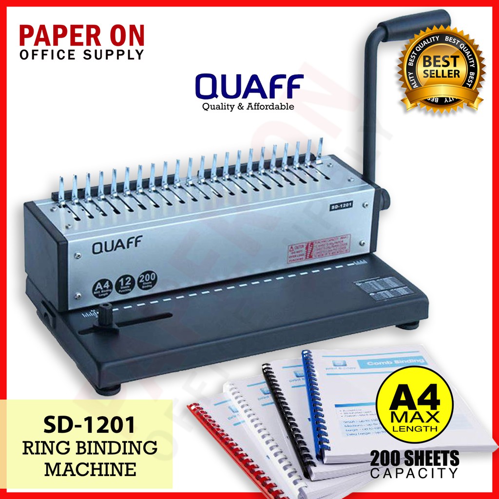 QUAFF Ring Binder Machine SD1201 A4 Size Shopee Philippines