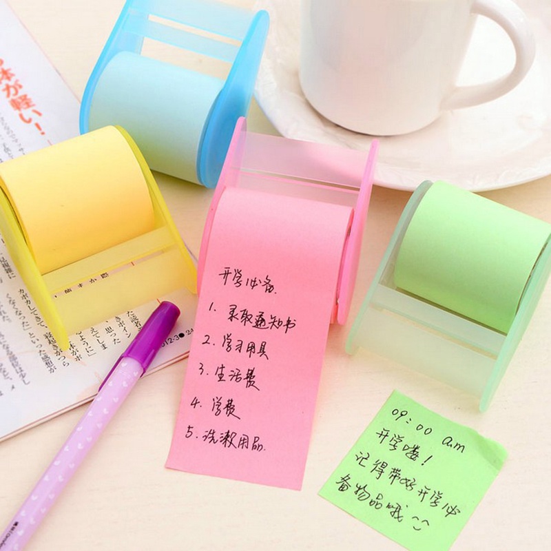 Adhesive Roll Sticky Notes With Dispensers Multi Color Posted Notes