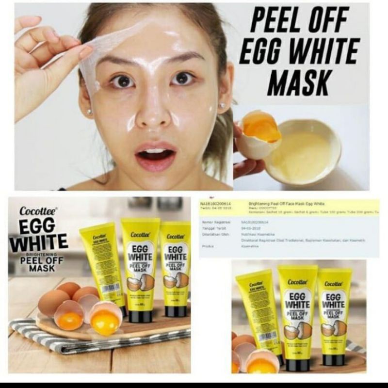 Egg White Mask Egg Mask Cocottee Tube Shopee Philippines