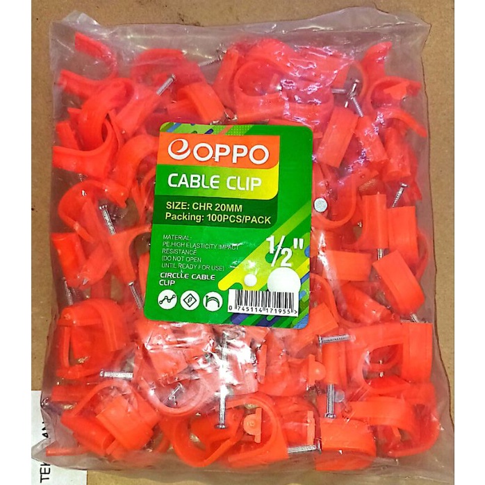 PVC ORANGE CLAMP 1/2 3/4 OPPO FOR ELECTRICAL PIPES PREMIUM QUALITY NOT
