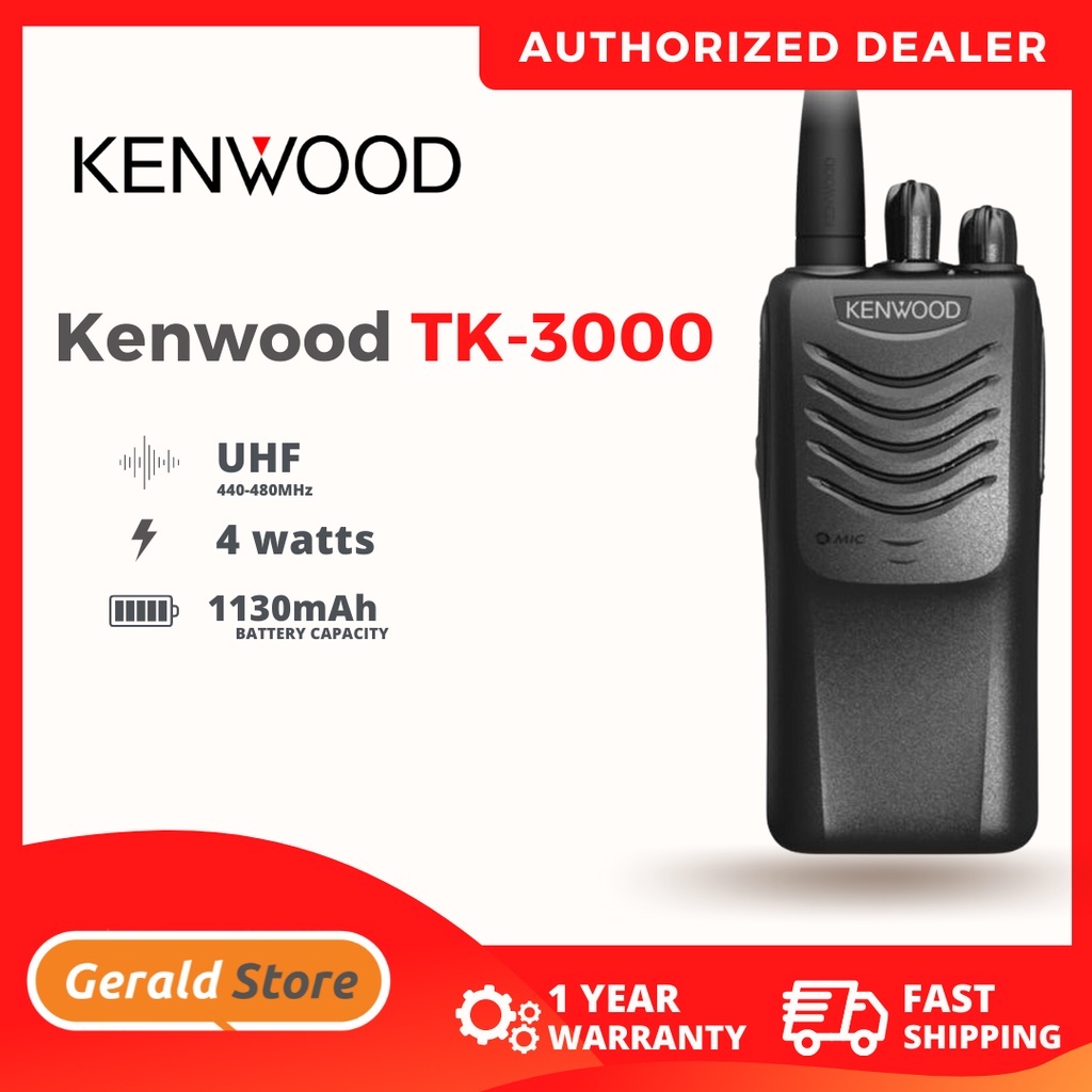 Kenwood TK3000 UHF 435470MHz Rugged Handheld Twoway Radio Shopee