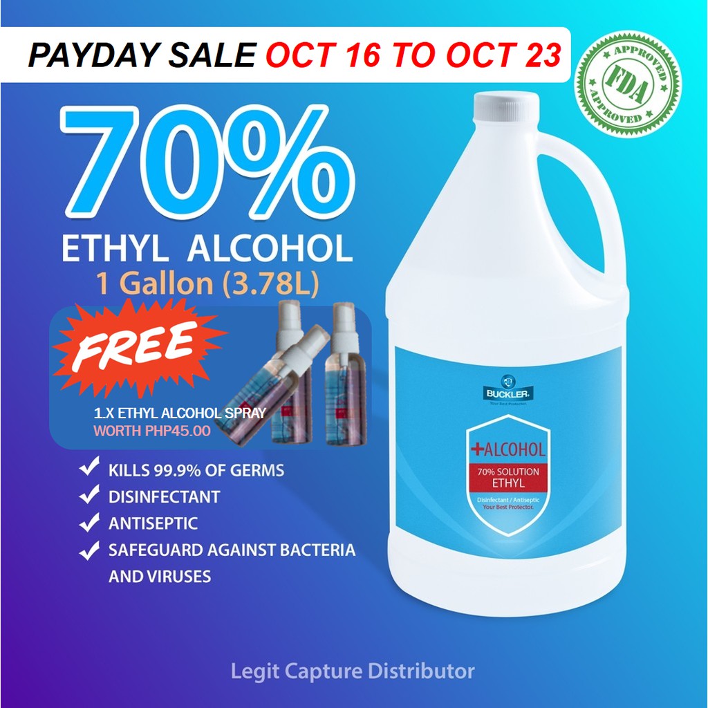 70 ETHYL ALCOHOL DISINFECTANT ANTISEPTIC 1 GALLON Shopee Philippines