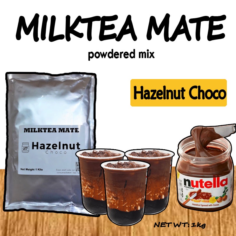 Milk Tea Mate Powder Mix Hazel Nut Choco Flavor 1kg Shopee Philippines