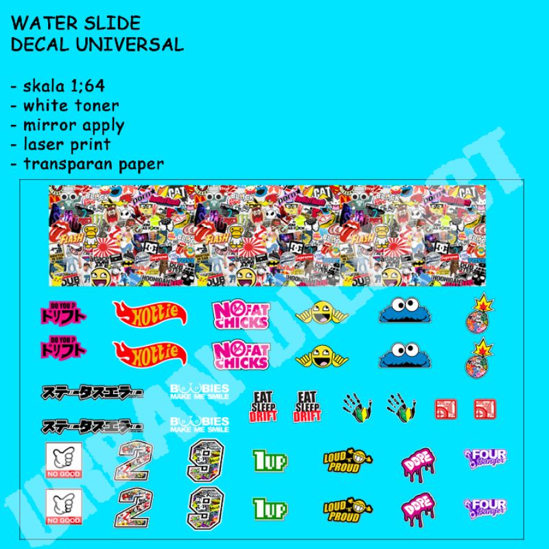 Hot wheels decal white toner JDM sticker bomb Shopee Philippines