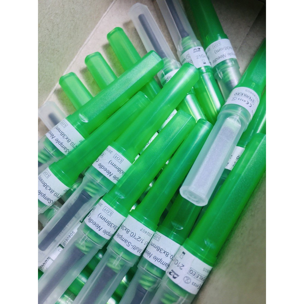 2123 Gauge Green, Blue or Black NonFlashback Multisample Needle for