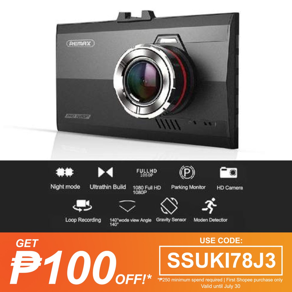 REMAX CX05 Blade Dashcam Dashboard Car Camera Recorder Shopee