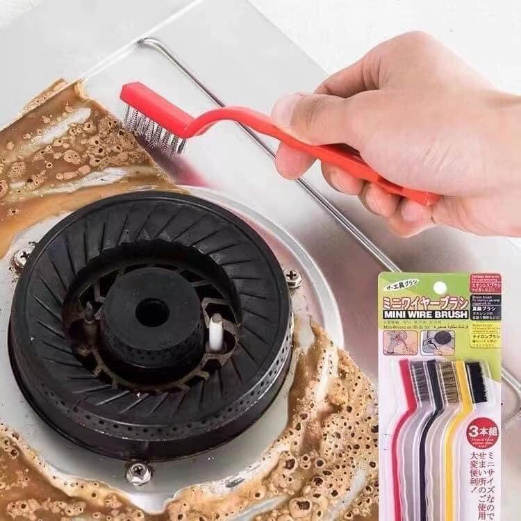 3pcs/pack Kitchen gas stove cleaning brush Home hygiene dead corner