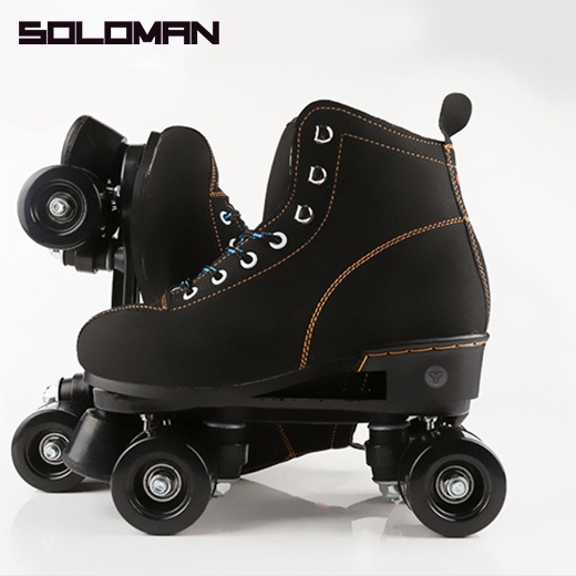 SOLOMAN Roller Rkates PU Wheel Double Row Roller Skates Adult Roller