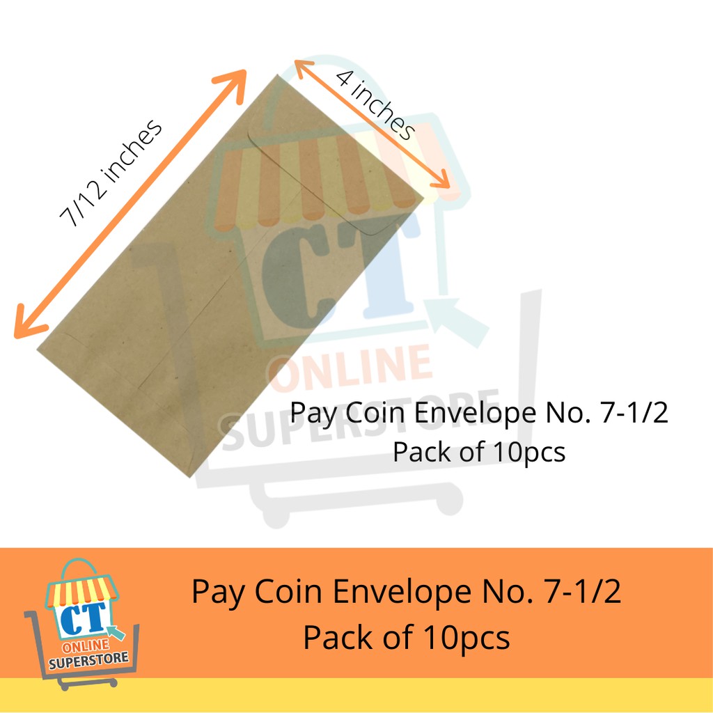 Pay Envelope Coin Envelope No. 71/2 Pack of 10pcs Shopee Philippines