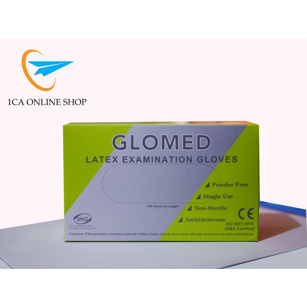 GLOMED Latex Examination Gloves Large 100pcs Shopee Philippines