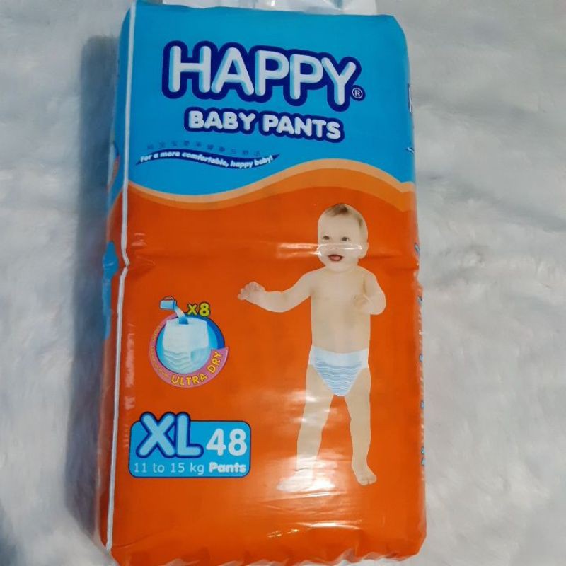 Happy"Baby Pants"Diaper XL size 48pcs. Shopee Philippines