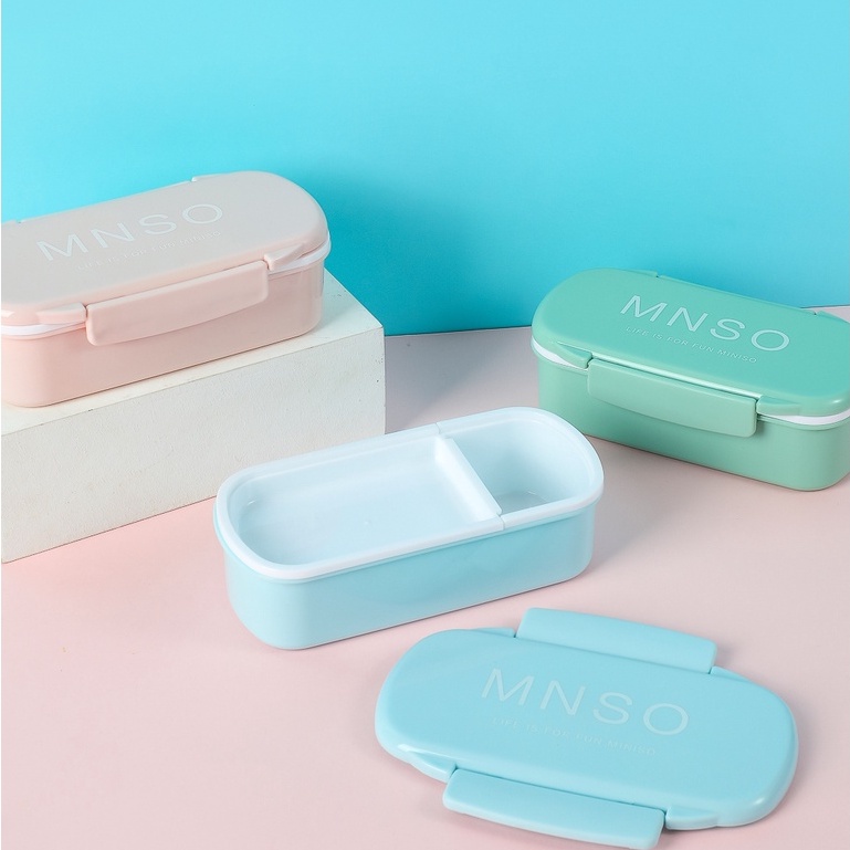 Miniso Double Layer Bento Box Lunch Box Organizer Food Storage