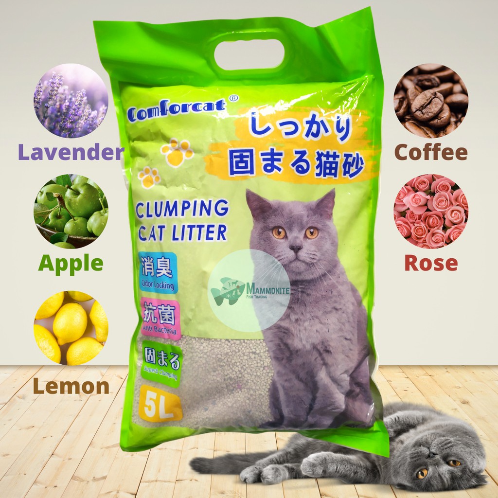 Comforcat Clumping Cat Litter Flavored 5 Liters 10 Liters 100