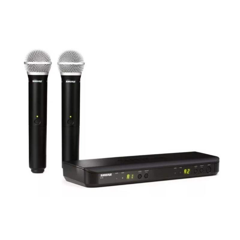 Shure BLX288/PG58 Dual Channel Wireless Handheld Microphone System H10