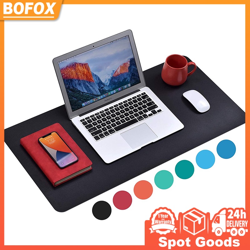 Double Side PU Leather Desk Pad, Waterproof Mouse Keyboard Pad